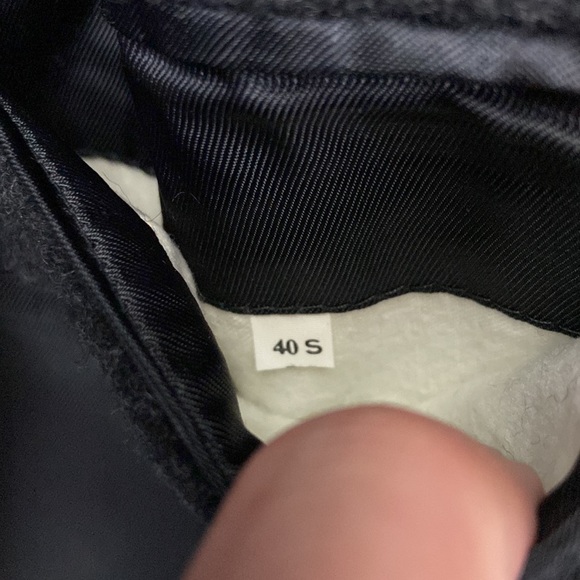 Adolfo Topcoat 40S Black/Gray Wool/Cashmere - Picture 4 of 8